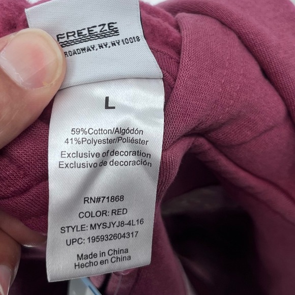 NWT Disney Mickey and Friends Full Zip Hoodie Women's Large Red Patches - Picture 5 of 13